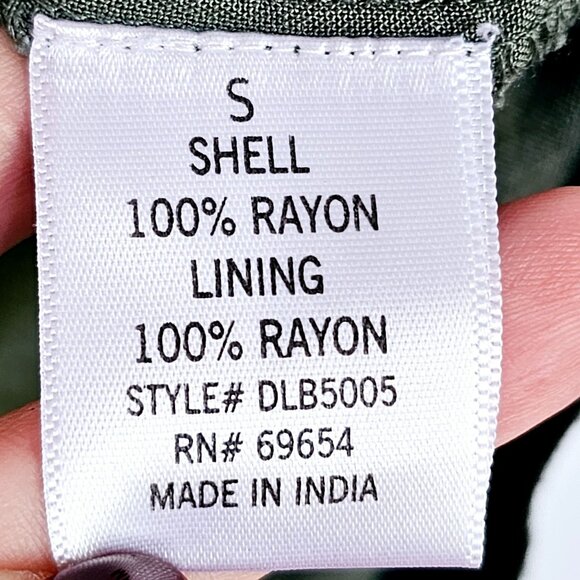 Green Rayon Shorts By Blue Rain Size S ~ S70.6‎ - Picture 5 of 6